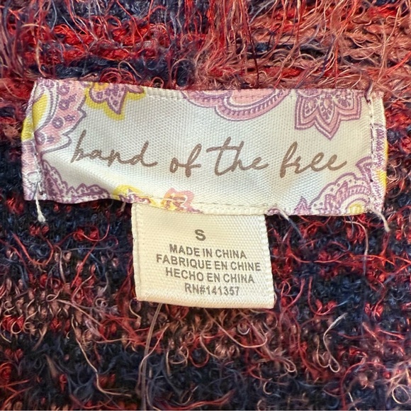 NWT:Band Of The Free BOG Sunset Boulevard Mixed Knit Cardigan Duster•Small - Picture 8 of 9